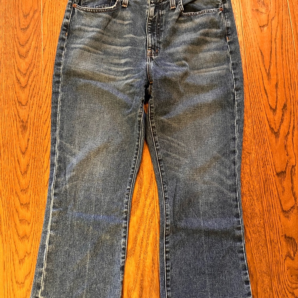 Madewell Women's‎ Retro Crop bootcut  Blue Jeans